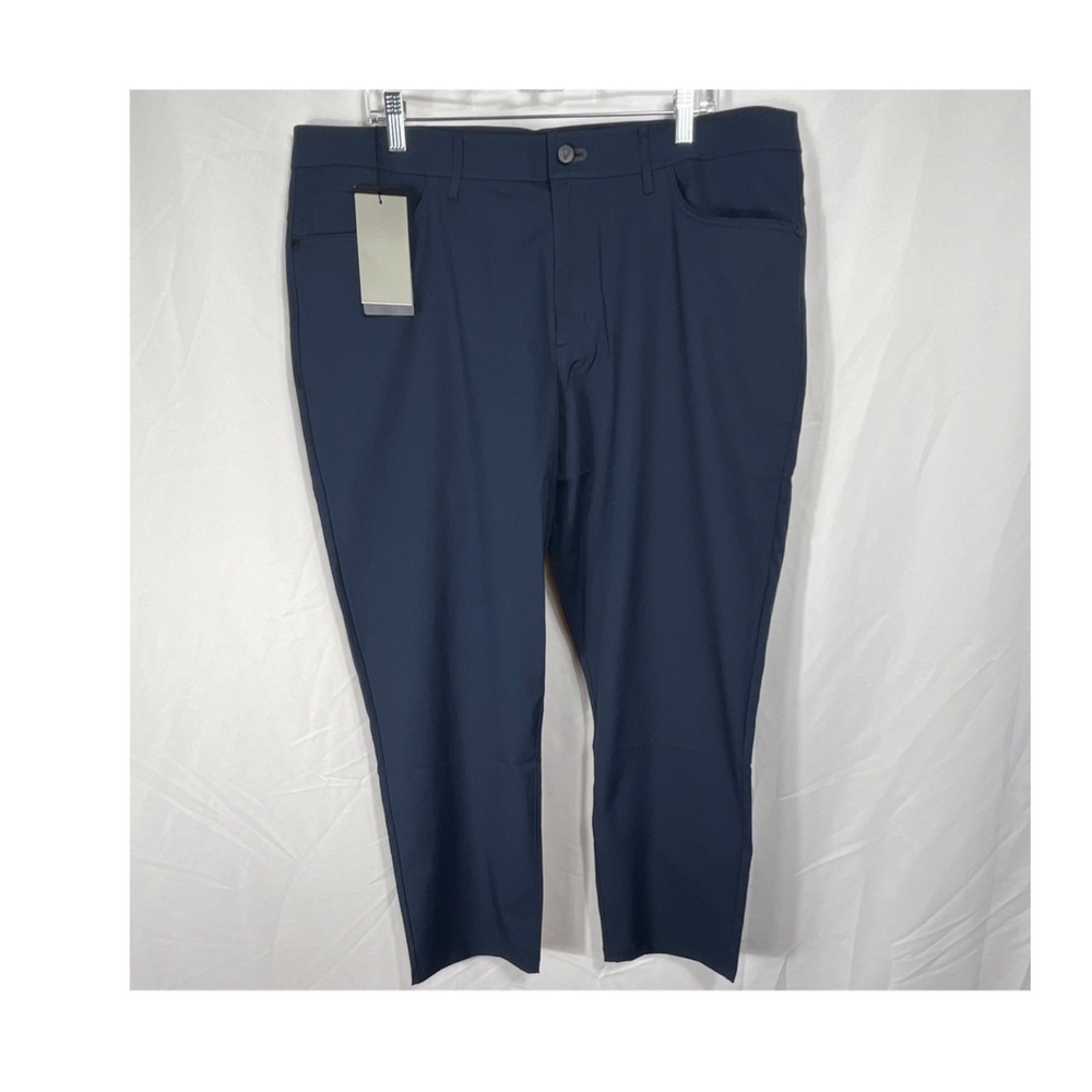 Public Rec Men's Navy Blue Polyester Flat Front Solid Chino Pants 40W/28L New